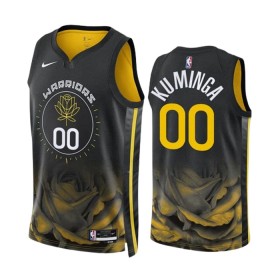 Dres Golden State Warriors Jonathan Kuminga 00 Nike 2022-23 City Edition Crno Swingman